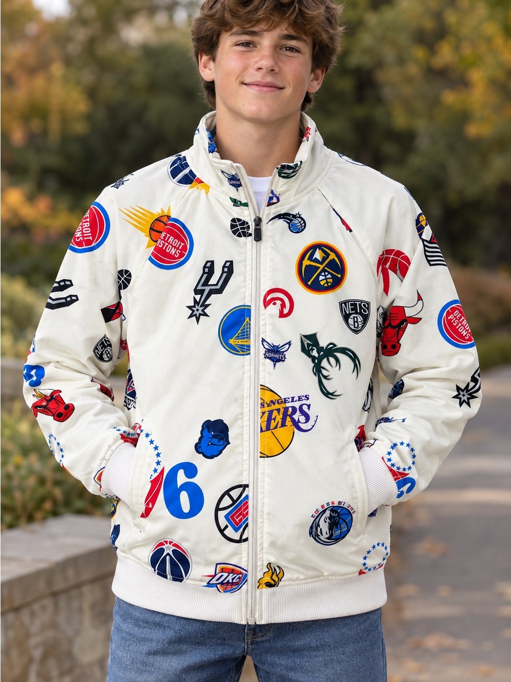 NBA Team Logos Lightweight Full Zip Up
